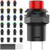 24 шт. Миттєвий перемикач з кнопкою 12 мм AC 250V/1.5A 125V/3A 2 контакти Червоний/Жовтий/Синій/Зелений/Чорний/Білий