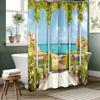 Landscape pattern Bathing Curtain  Bathroom Shower Curtain Waterproof With 12 Hooks Home Deco