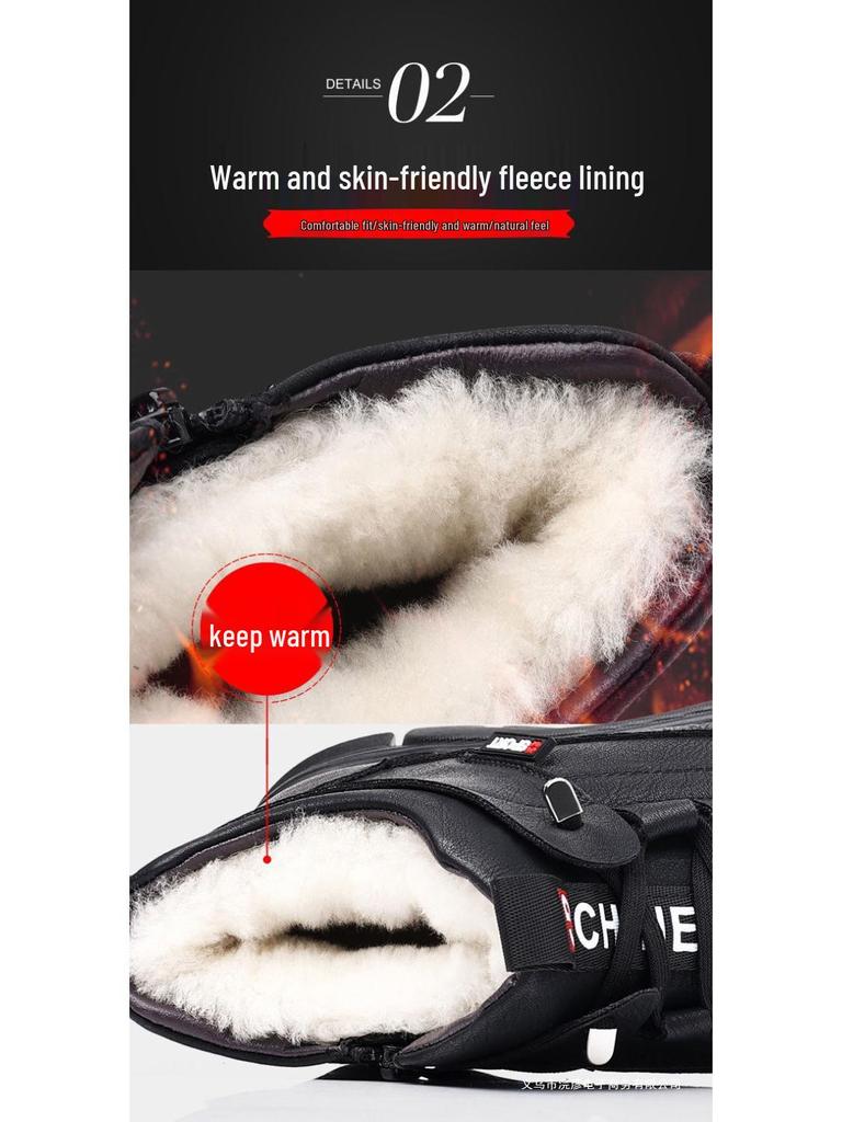 Men's Cold-Resistant High-Top Cotton Snow Boots – New Winter Style, Plus Velvet Warm, Non-Slip Casual Design