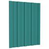 Roof Panel 12 Pcs Green 60 X 45 Cm Galvanized Steel