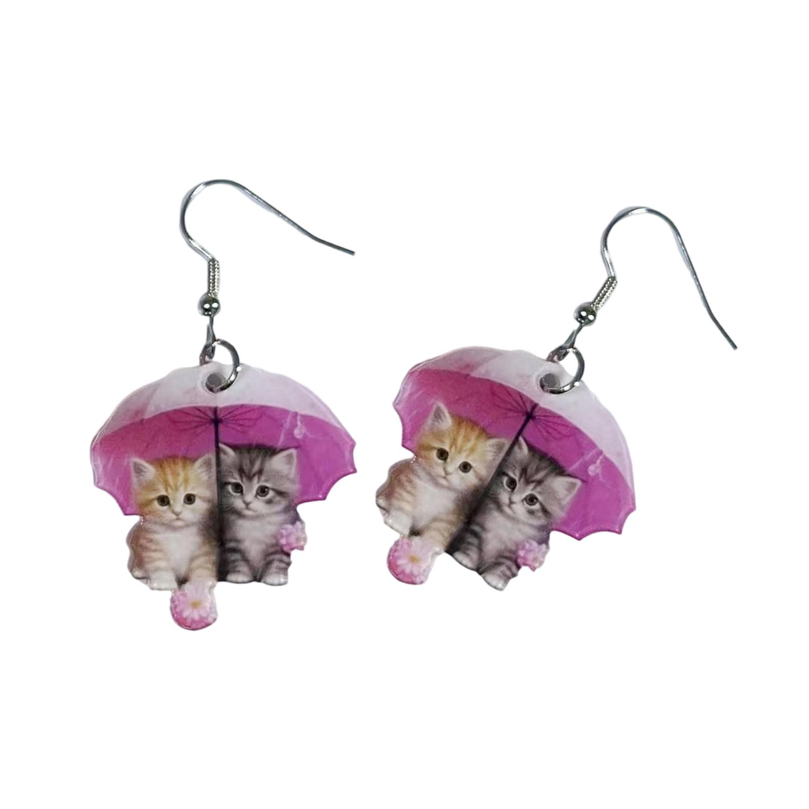 

Серьги-подвески Серьги-капли Серьги с подвеской в виде кошки Акриловая текстура Модные украшения для ушей Подарок для модных девушек