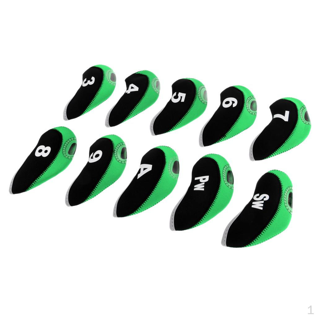 10pcs/pack Golf Club Head Cover Protective Headcover Visible Hole