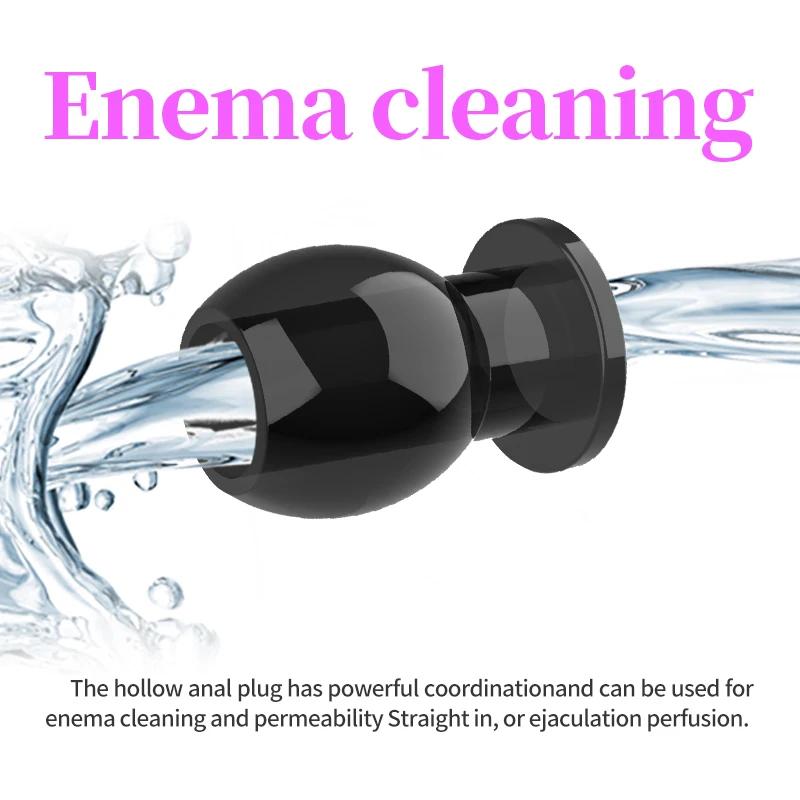 Hollow Butt Plug SM Enema Speculum Anal Trainer Anus Expander Anal Dilator Anus Cleaning  Toys Buttplug Sex Toys For Women