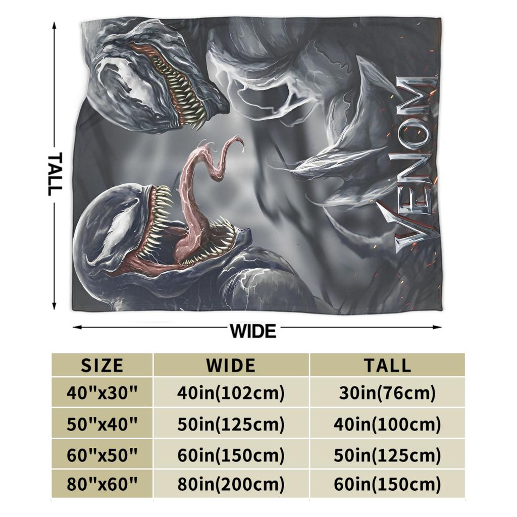 Soft Warm BlanketsKids Travel Venom Bedding Throws  Flannel Bedspread For Living Room Comfortable Sofa Bed Cover