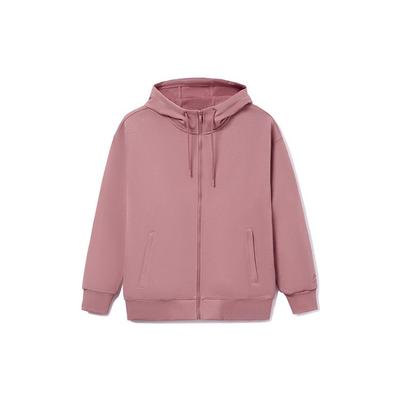 Li Ning Sports Trend Serie Einfarbig Locker Geschnitten Zip-Up Hoodie Unisex Hoodies Rosa AWDR867-3