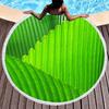 Palm Leaf Round Beach Towel,Round Hawaiian Beach Blanket Sand Free Quick Dry Boho Circle Bath Towel Absorbent Tropical Yoga Mat