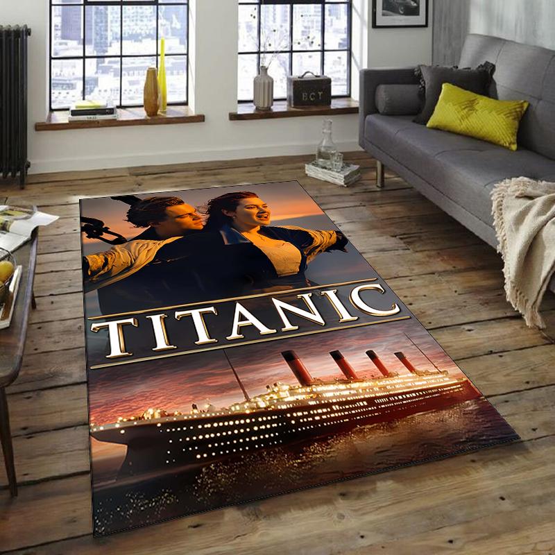 1pc Titanic1 Design Area Rug - Non-Slip, Soft & Cozy Floor Mat for Living Room, Bedroom, Office - Indoor/Outdoor Decorative Carpet