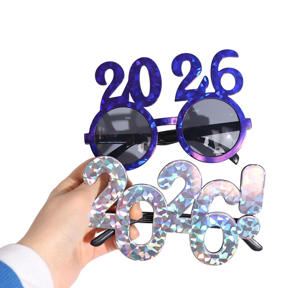 Shiny Christmas Glasses Sweet New Year Decorative Sunglasses Party Decoration