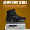 High-top Rotating Button New Safety Shoes Men Anti-smash Anti-puncture Work Shoes Fashion Men Sport Shoes Security Protective Boots Men