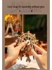 Ruotai Vintage Pozytywka DIY Puzzle 3D - Kreatywna Zabawka dla Dzieci i Prezent Urodzinowy