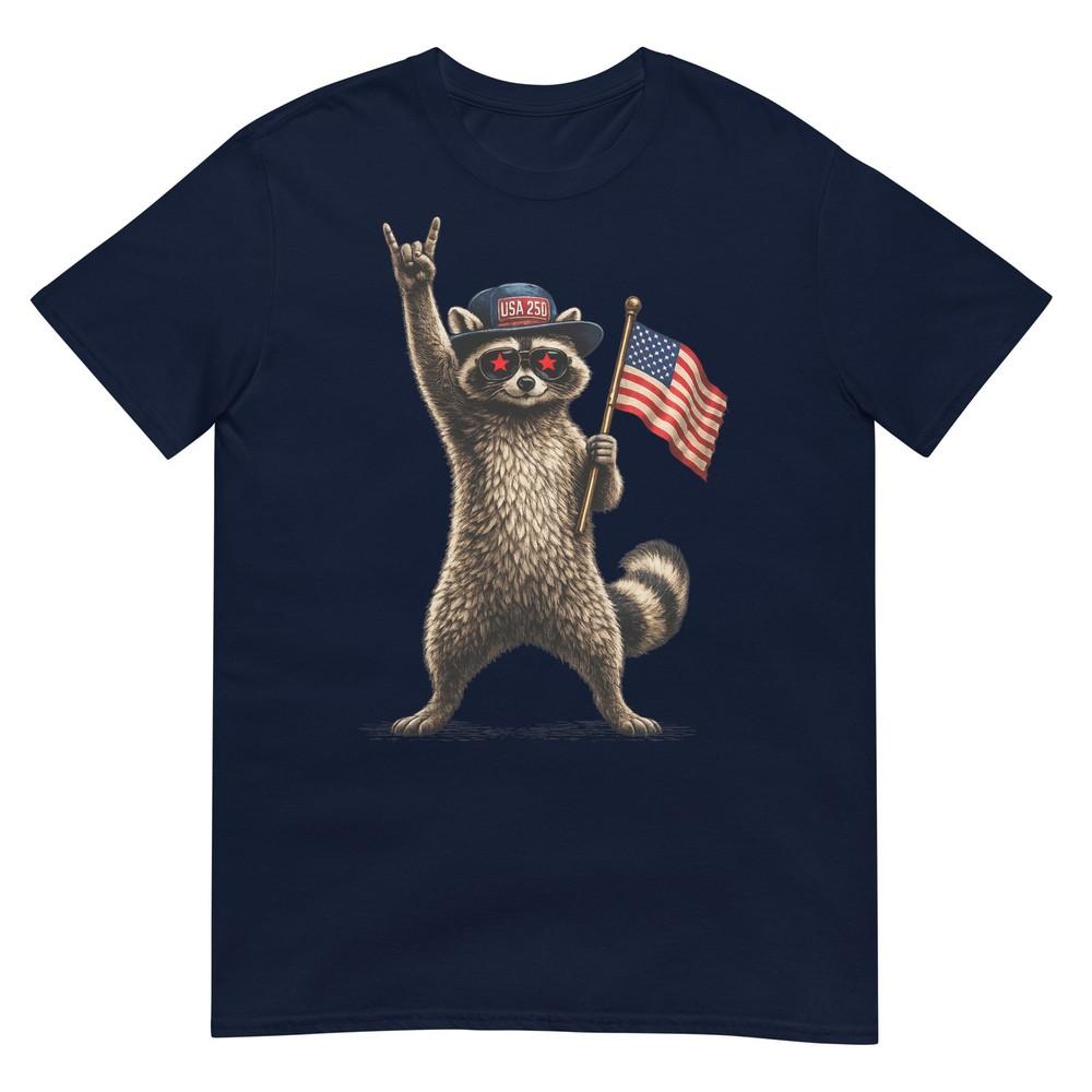 Usa Flag 250 Years Raccoon Funny 4th Of July Unisex Unisex Kids TShirt S