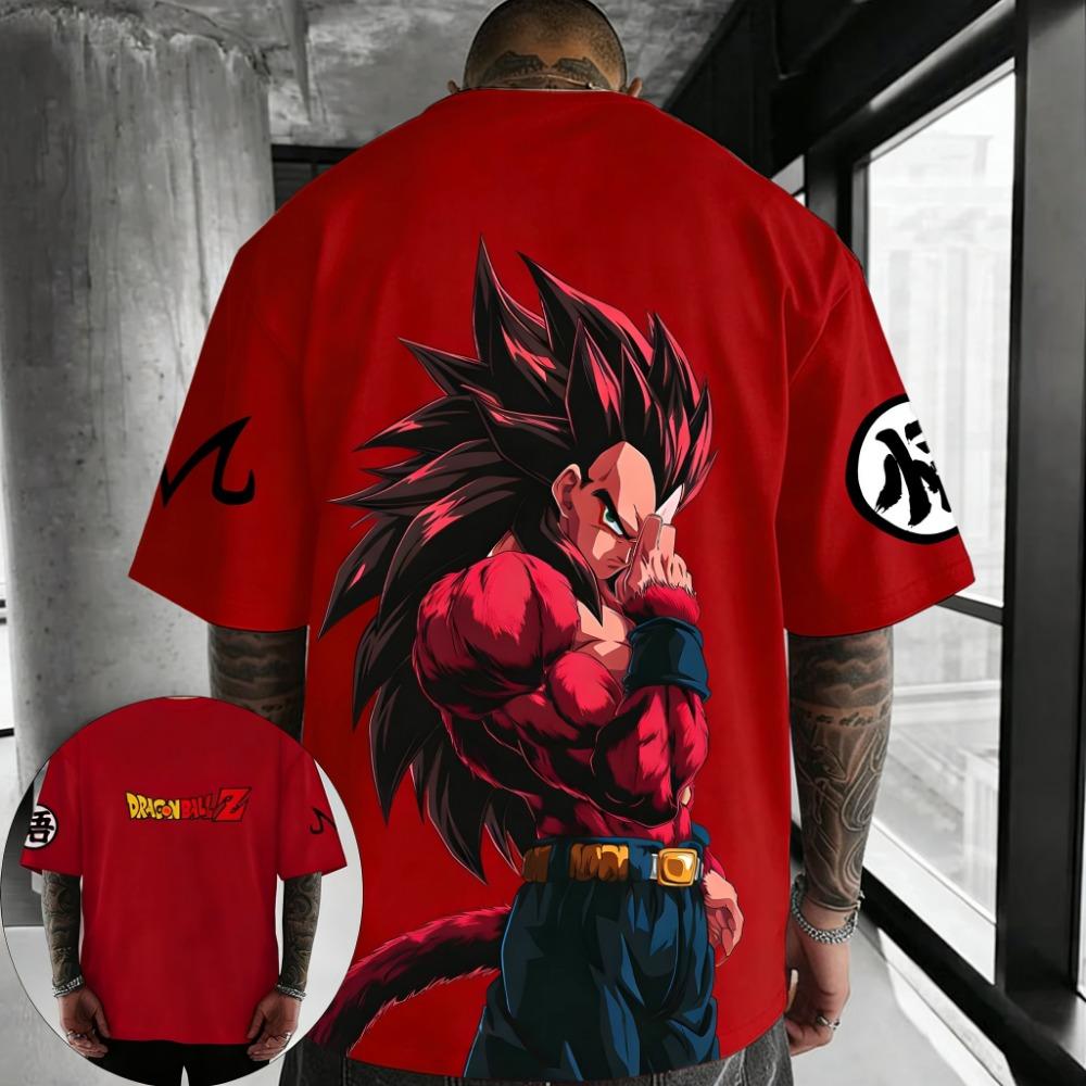 Anime T-shirt Summer Printed Men's Street Hip Hop Casual Top