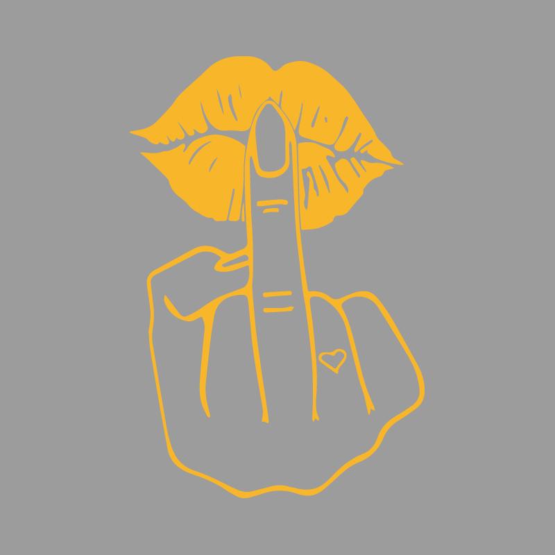 Give You a Kiss Like a Middle Finger Creative&funny Stickers for Cartoon Fans&lover,high Quality for Car Trucks Motorcycles