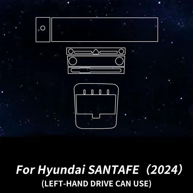 Interior Film for HYUNDAI SANTAFE 2024 Car Center Console Screen Protective Film Anti-scratch Repair Clear Sticker Accessories for Santafe 2024