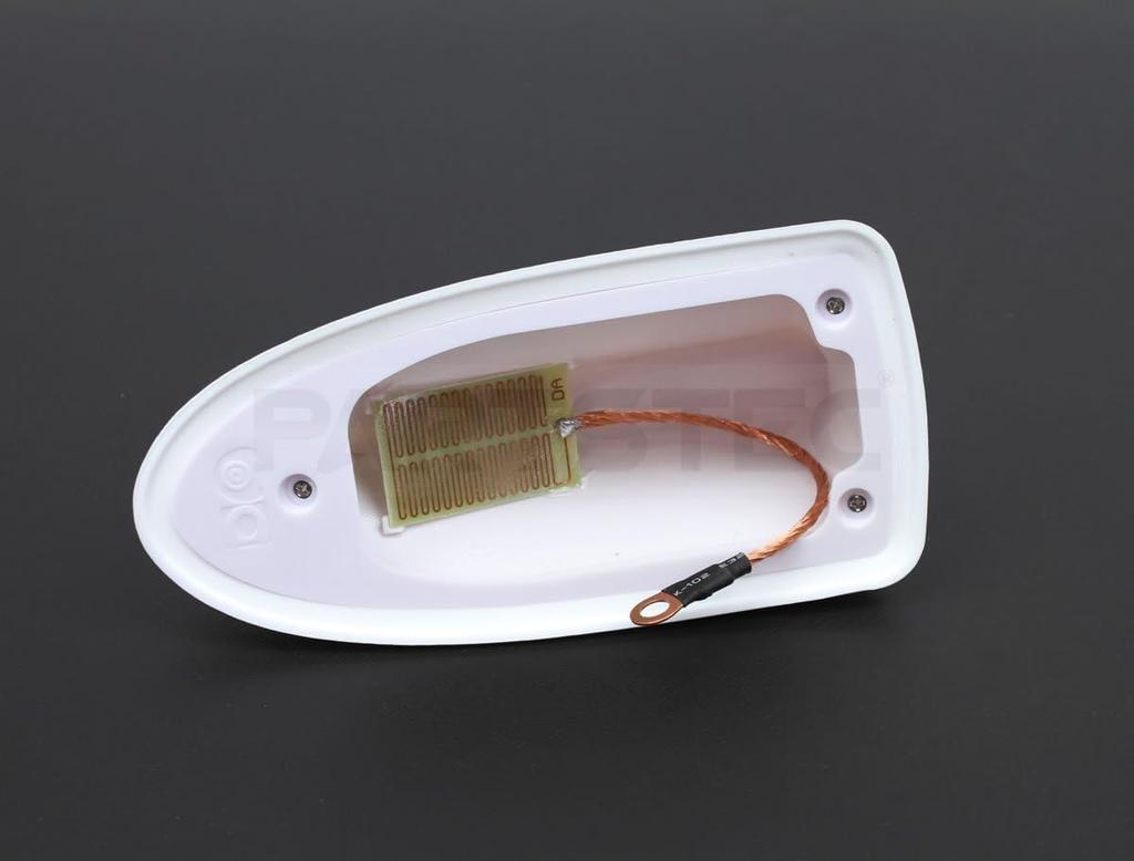 MOTOR POWER Pearl White Shark Antenna with Built-in Booster Radio, Shark Fin Dolphin Antenna,