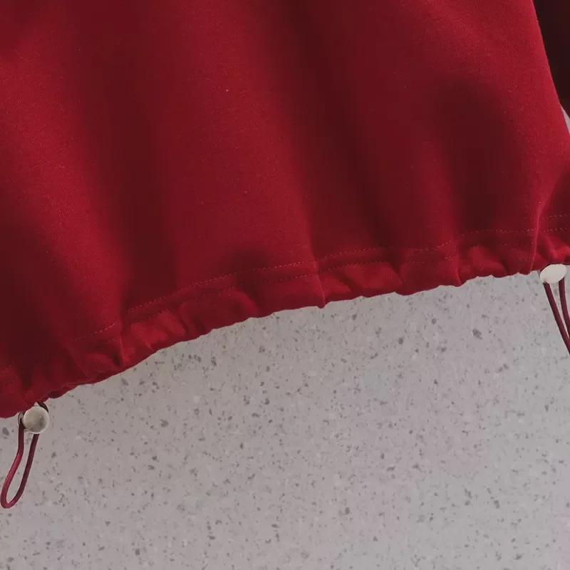 Pulover casual de primăvară pentru fete, stil colegial, cu mâneci lungi și guler păpușă