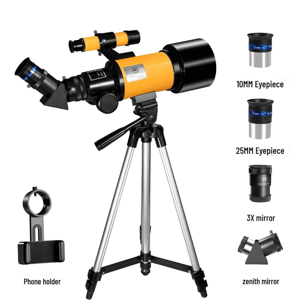 HABO 70300 Astronomical Telescope: Student Gift, Professional, Erect Image, Large Aperture, High Magnification, HD Telescope