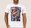 Colored KOI Tattoo Look Printed Premium TShirt Summer Cotton Short Sleeve ONeck Unisexs T Shirt New S3XL