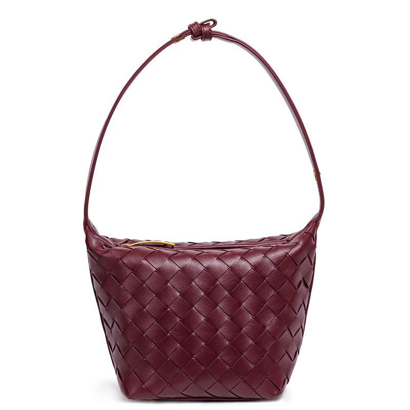 Vegetable Basket Hand-woven Bag Fashionable Simple Casual Shoulder Bag High-end Feel Underarm Bag Bucket Bag