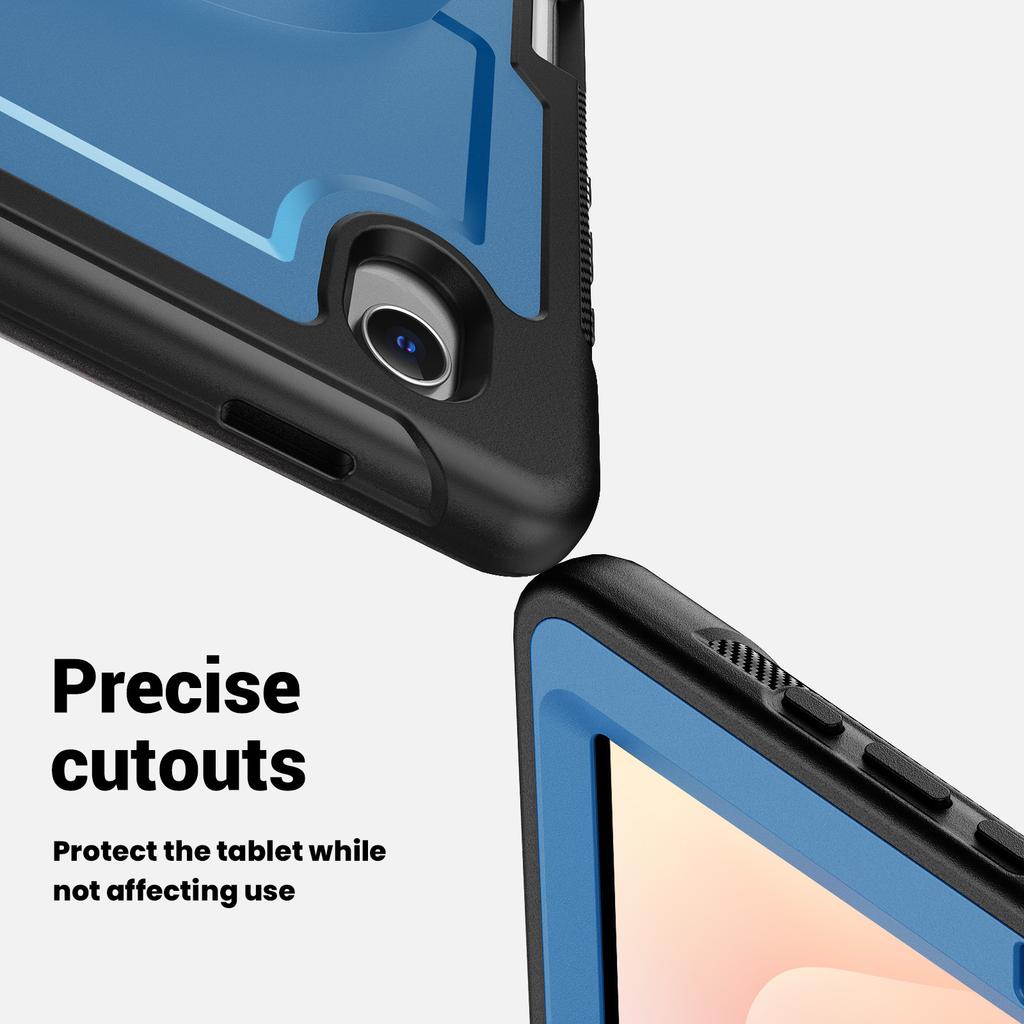 For Samsung Galaxy Tab S10 Lite Case Kickstand PC + TPE Tablet Cover with Hand Strap