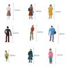 Colorful Plastic Miniature Figurine Models Set Of 100 In 1 To 200 Scale For Collectors