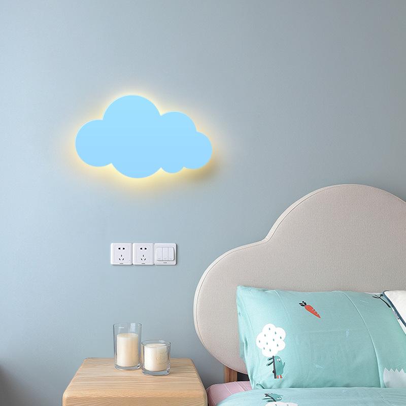 Modern Cloud Wall Lamp Lights White Pink LED Wall Mounted Living Room Girl Children Bedroom Light Decoration   ZM1106