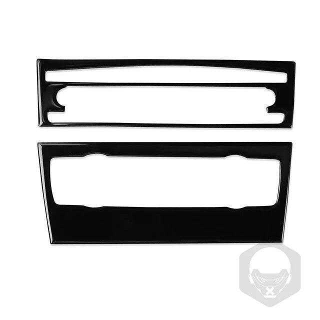 For Bmw 3 Series 2005-2012 E90 E92 Piano Black Air Conditioner CD Control Panel Plastic Cover Car Interior Accessoriers Sticker