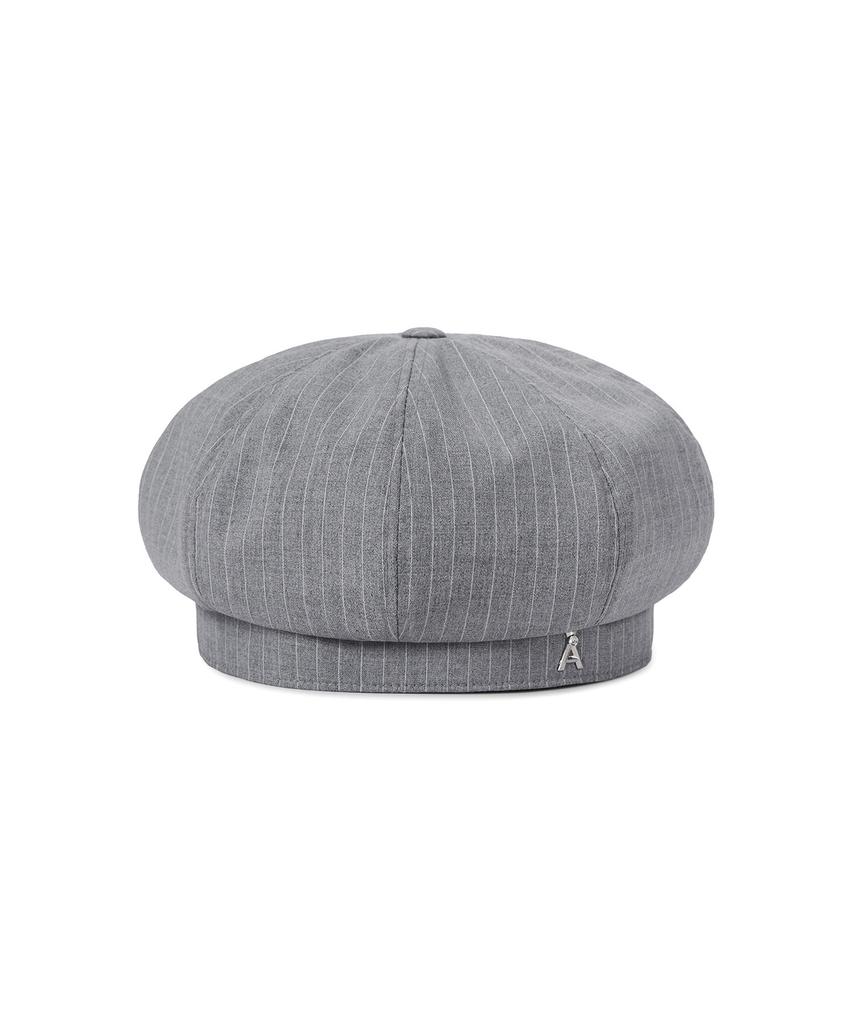 Bajal Va Cubic Stud Octagon Beret Gray