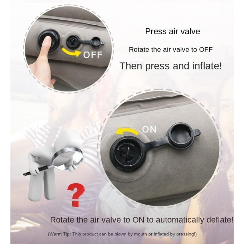Upgraded Inflatable Air Cushion Travel Pillow Headrest Chin Support Cushions for Airplane Plane Car Office Rest Neck Nap Pillows