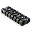 8pcs AN-6 AN6 14MM Braided Hose Separator Clamp Bracket Black Oil Fuel Hose Line