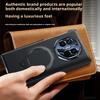 For Huawei Mate XT XTs Case Dual Axis Magnetic Hinge Protection Fully Wrapped Toog Genuine Leather 360° Rotating Stand Cover