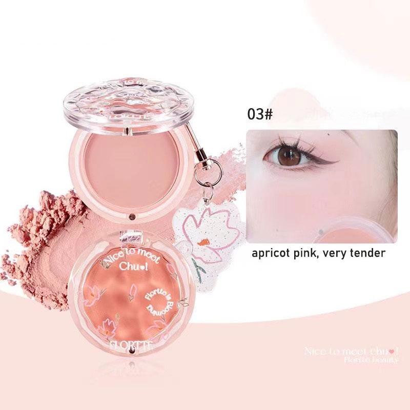 

1 шт., прочные натуральные пудровые румяна, трехмерные цветочные солнцезащитные красные косметические средства для лица, монохромные, ежедневные телесные румяна ZPG