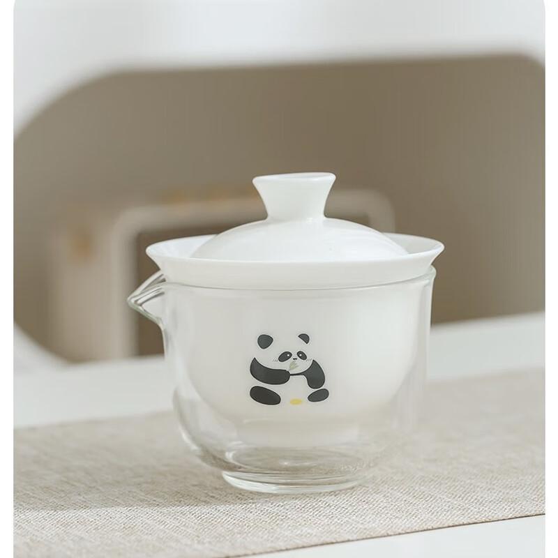 LISM Suet Jade Panda Ceramic Travel Tea Set