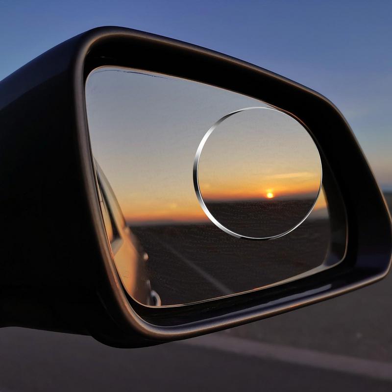 2pcs Car Blind Spot Rear View Mirrors Small Fish Eye Mirrors Round Side Blind Spots Mirror Car Reverse Auxiliary Convex Mirror