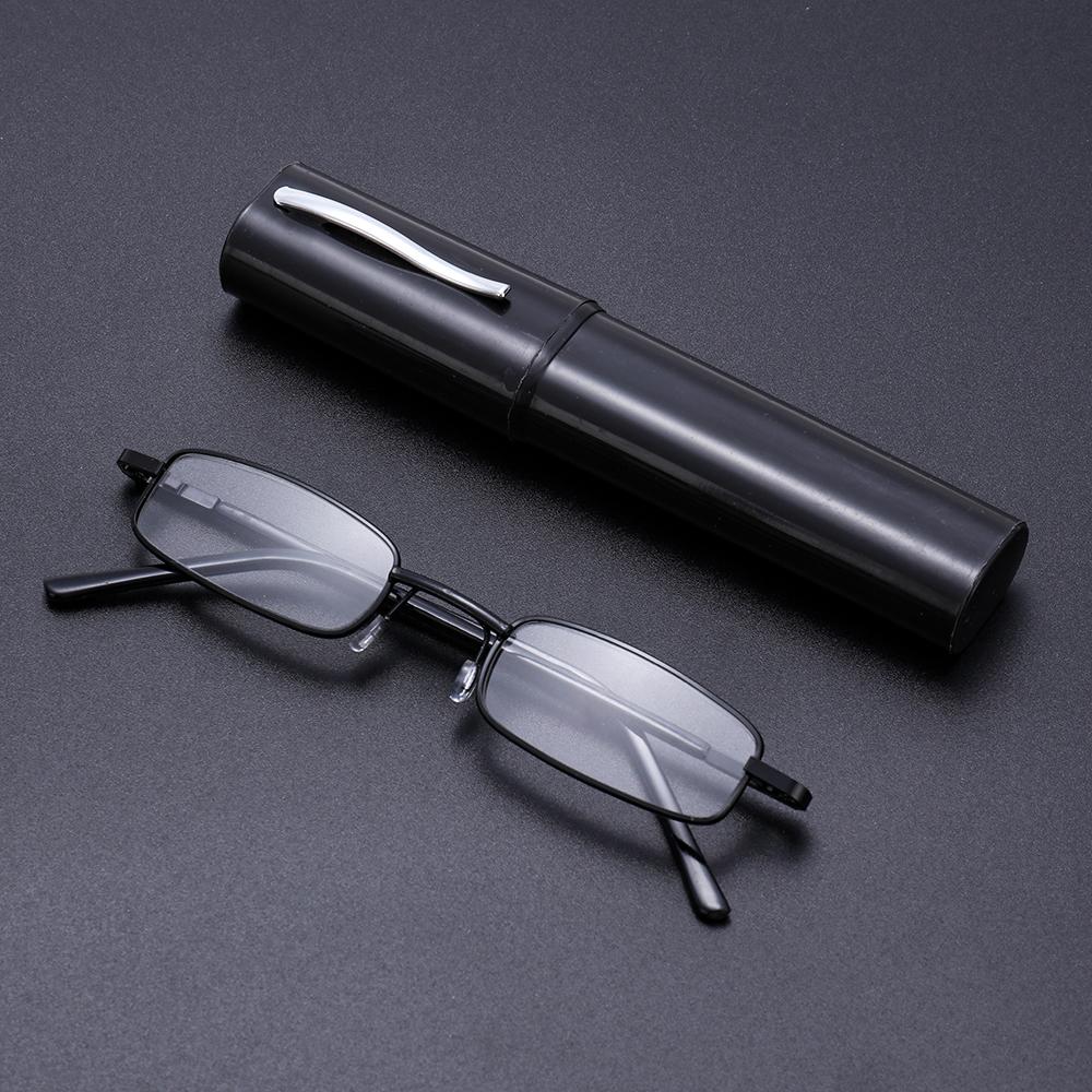 Unisex lesebriller Herre Dame Ultra-Lette Bærbar Anti-Tretthet Presbyopi-brille med etui Dioptri-briller +1 .0 1 .5 2 .0