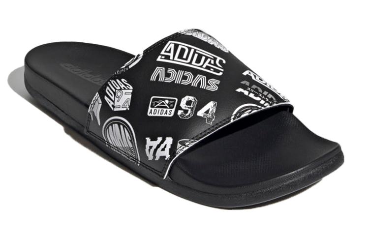 Adidas Adilette Comfort Slide 'All Over Logos - Black' FZ1750