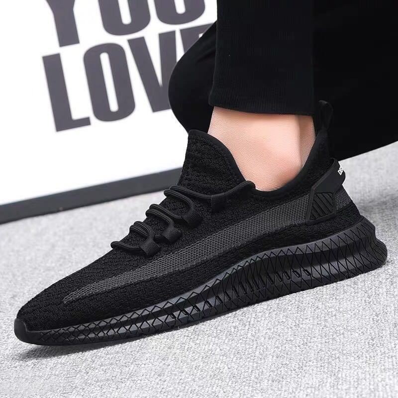 Spring and summer new men's shoes mesh breathable casual shoes youth sports shoes flying woven shoes men's shoes