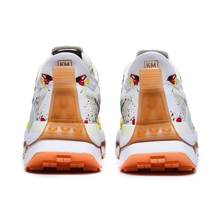 Fila Km Fabric Synthetic Leather Nubuck Fashion Pioneer Sports Low-Top Lifestyle Casual Shoes Women Casual Shoes White F12W233113FWB