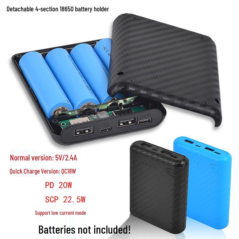4-Section 18650 Battery Box Power Bank Shell Kit