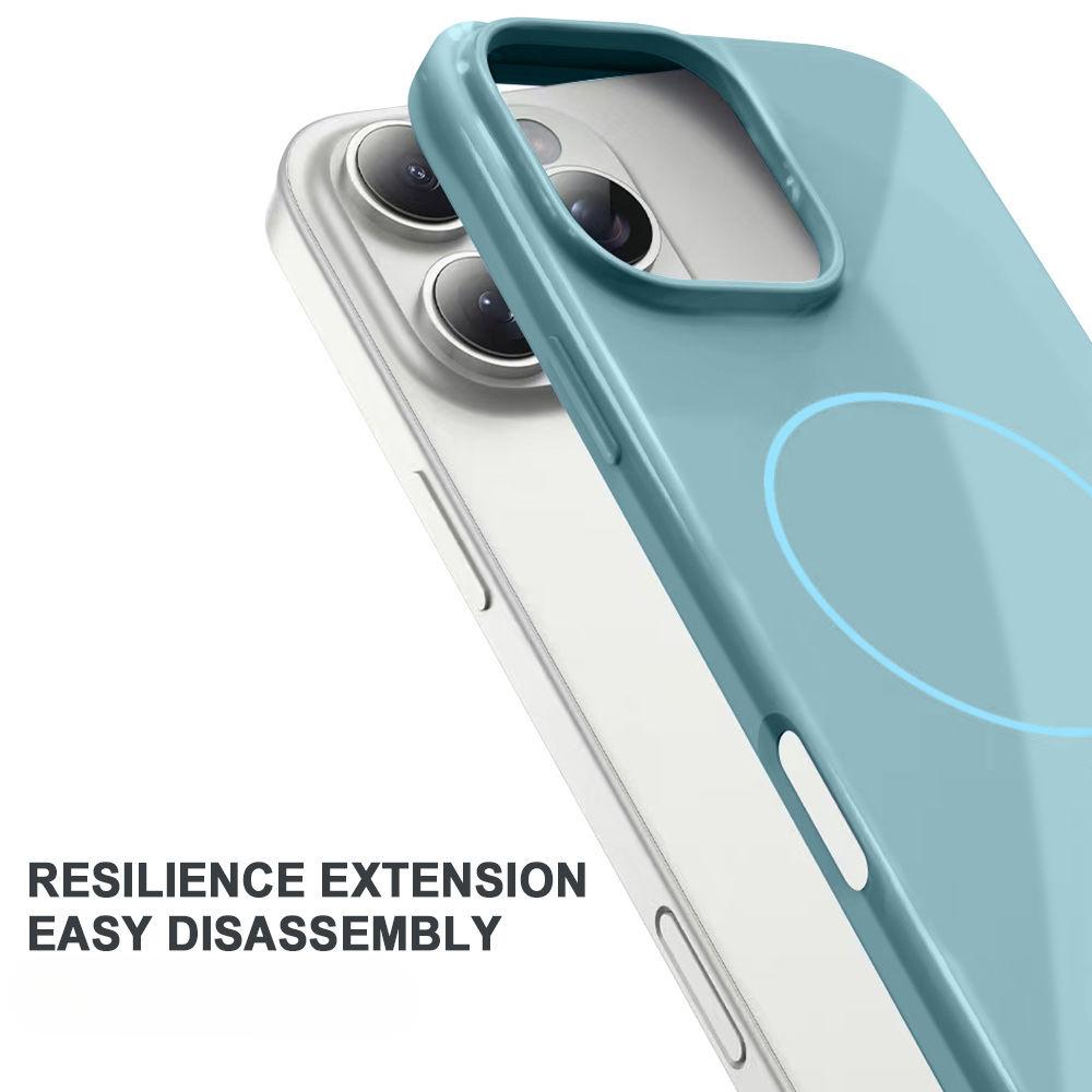 Liquid Silicone Phone Case for Apple Iphone16promax-Soft TPU Drop-Resistant Magnetic Magnet MagSafe Phone Case for Iphone16/15/14/13/12/11/Pro/Promax