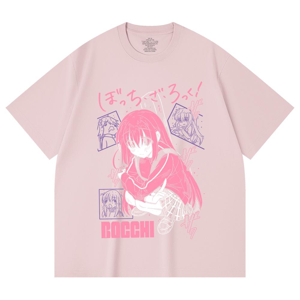 230 Gsm 100% Cotton Bocchi The Rock V5 Print Unisex Heavy Cotton T Shirt