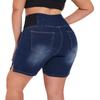 High-waisted stretch denim shorts for women, summer slimming, butt-lifting, tight-fitting, fitness casual pants