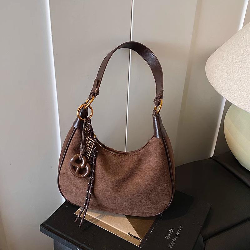 Customer Order Niche Retro Suede Bag Women's 2025 New Versatile Exquisite One-shoulder Underarm Carry Women's Messenger Bag