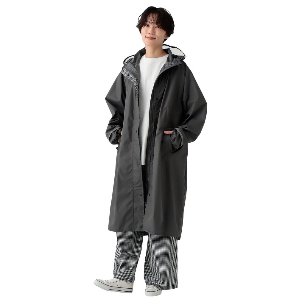 Afternoon Tea Living JK16 Tent Line Charcoal Gray Raincoat/Poncho Raincoat,