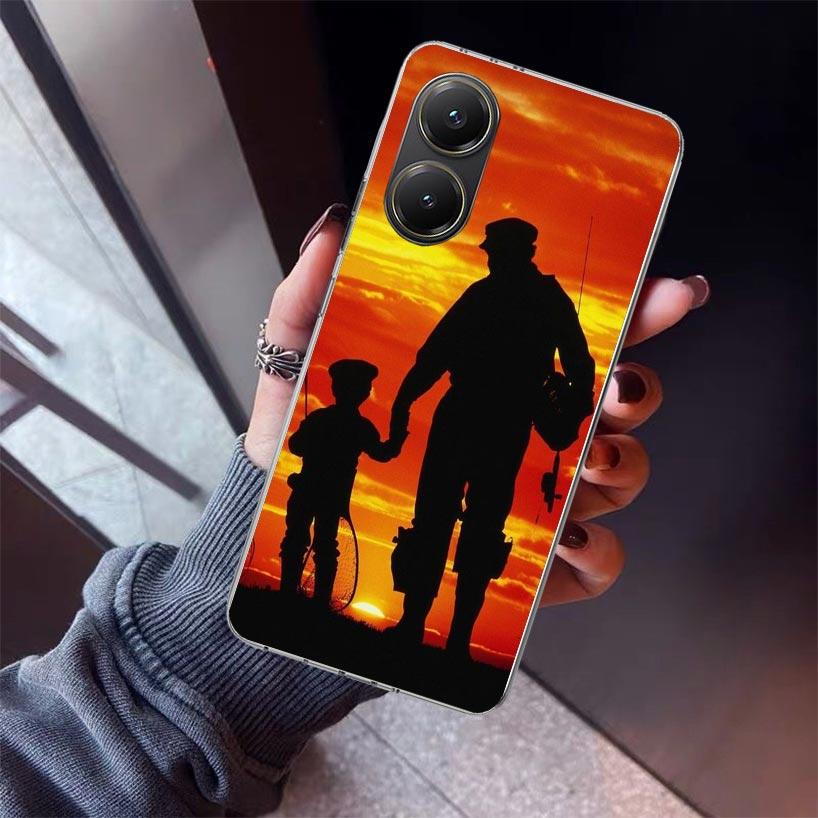 Hunting Fishing Man Phone Case For Xiaomi Poco X7 X6 X5 Pro F7 Ultra Redmi 15C 15 13 13C 12 12C 10 10A 10C 9 9A 9C 9T Shell Poco