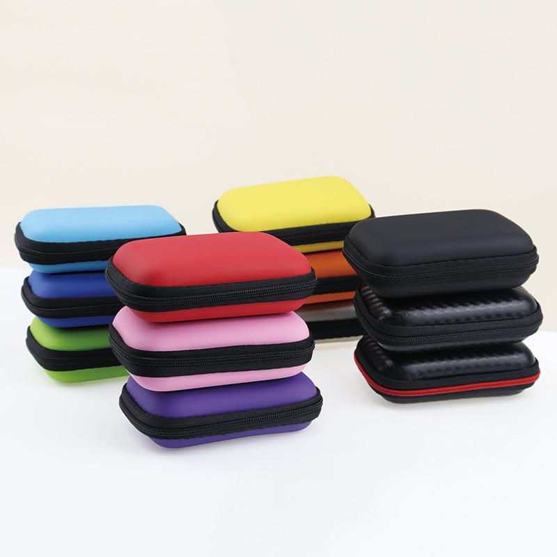 1Pc Portable Mini Tech Accessory Organizer Bag, Eva Hard Shell For Earbuds, Usb Drives & Chargers Home & Travel Organization