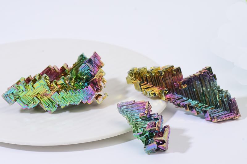 Sugarello Bismuth Metal Bismuth Mineral Bismuth Number Miniature Artificial Power Rock Specimen, Specimen, Crystal, Specimen, (Atomic 83) Crystal,