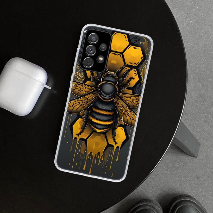 Bee Keeping Honey Animal Phone Case Cover for Samsung Galaxy A12 A22 A32 A52 A72 A02S A51 A50S A31 A20S A10S Note 20 Ultra 10 Pl