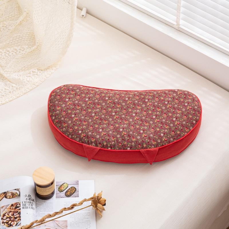 Новая подушка для кошачьих ушей из гречневой лузги, подушка для кошачьего живота, подушка из гречневой лузги 30x56x6 1.6kg темно-красного