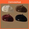 Vintage Suede Beret Hat With Breathable Warmth For Autumn And Winter Style